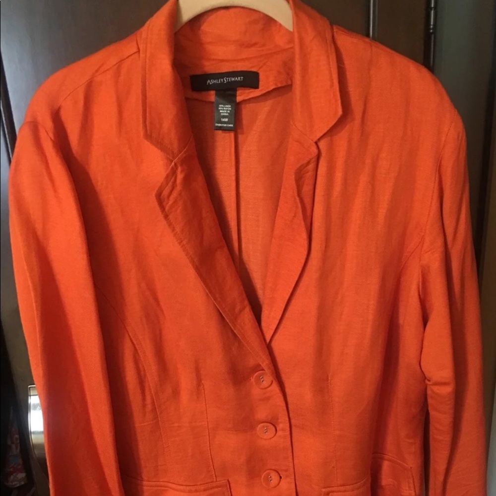 Ashley Stewart linen blazer
